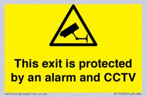 This exit is protected by an alarm and CCTV